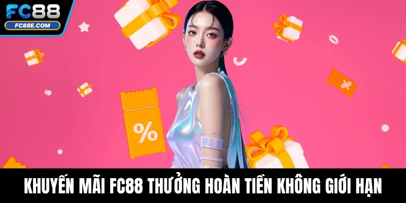 Khuyến mãi FC88 thưởng hoàn tiền không giới hạn